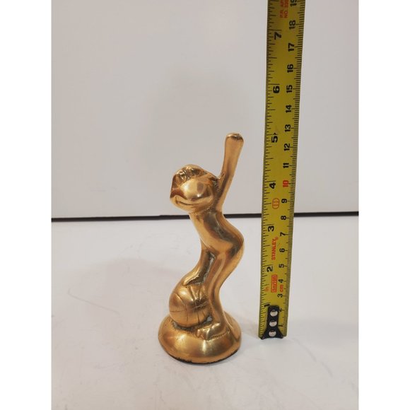 Brass FROG, AMPHIBIAN, Basketball, Sport, Office Decor, Hall Decor, Orna… - Picture 8 of 10